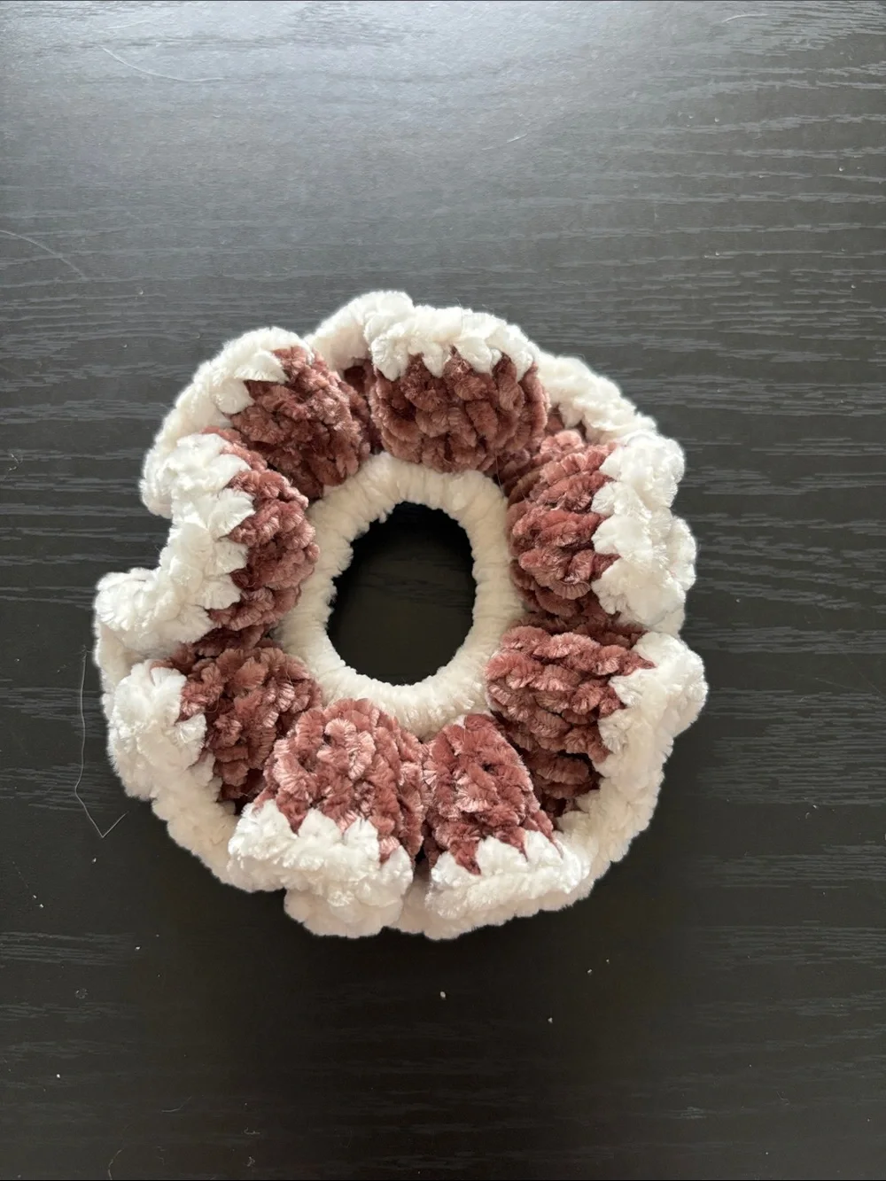 Handmade Crochet Velvet Srunchie